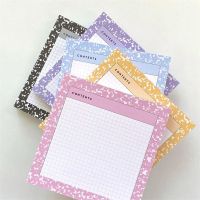 Memo Pad Cow Pattern No-sticky Note Paper Grid Square Notepad for Diary Decoration Student Stationery School Supplies