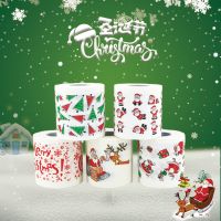 Christmas Pattern Tissue Printing Roll Toilet Paper Santa Christmas Tree Cute Toilet Paper New Year Gift Creative Napkin