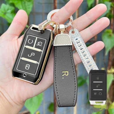สำหรับ BYD Atto 3หุ้มกุญแจรถโครเมี่ยมคุณภาพระดับพรีเมียมฝาครอบเคสกุญแจ TPU