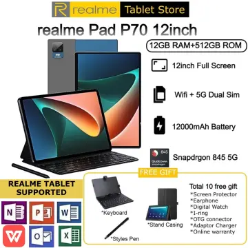 2023 5G Realme Pad Pro Tablet 12 Inch 16GB+512GB Learning Tablet for Online  Classroom HD Tablet Android