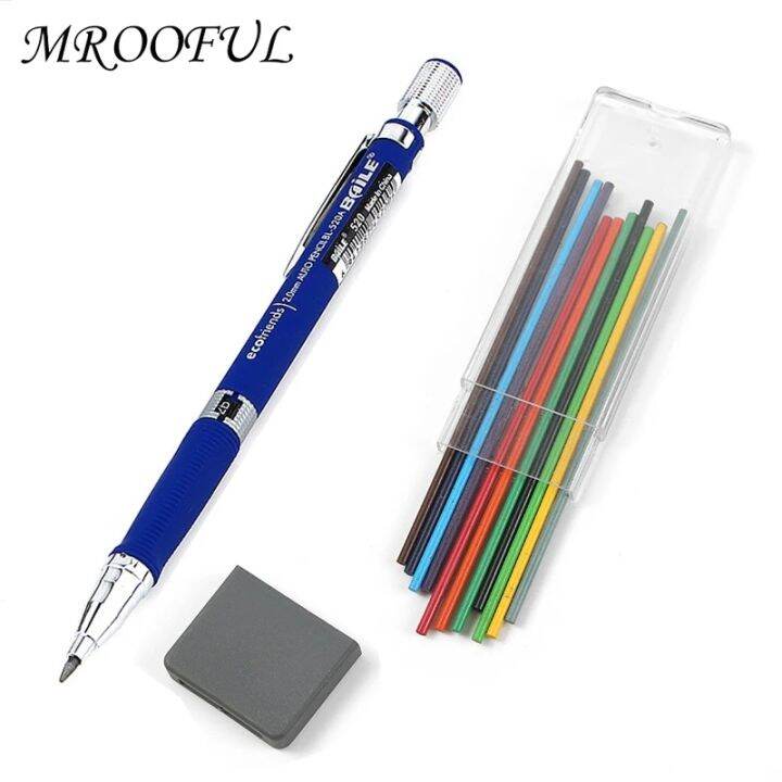 2.0mm Automatic Pencils Set 2B 12 Colorful Pencil Lead Set Mechanical