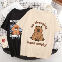 【New】Women Capybara T Shirt Unisex Cartoon Manga Kawaii Tops T-shirt Funny Animals Fashion Tees Casual Harajuku Graphic Tshirt Female