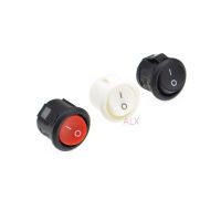 10PCS 15MM 16MM Diameter 2PIN RED white black MINI ROUND Push Button rocker Switch ON/OFF power switches 3A/250V 6A/125V Electrical Circuitry  Parts