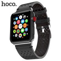 HOCO Genuine Cow Leather Strap for Apple Watch Series Band SE 6 5 4 44mm Watchband for iWatch 3 2 1 42mm Breathable Wristwatch