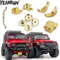 YEAHRUN TRX4M Brass Weight Steering Link Blocks Knuckle Diff Cover Caster Blocks for 1/18 RC Crawler TRX-4M Upgrade Parts