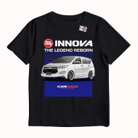 KARIMAKE ID Kaos T Shirt Anak TOYOTA KIJANG INNOVA REBORN JDM Otomotif - V1 HITAM, XS 1-2 TAHUN