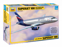 พลาสติก โมเดล ประกอบ zvezda สเกล 1/144 Civil Airliner Sukhoi SUPERJET 100 ZV-7009