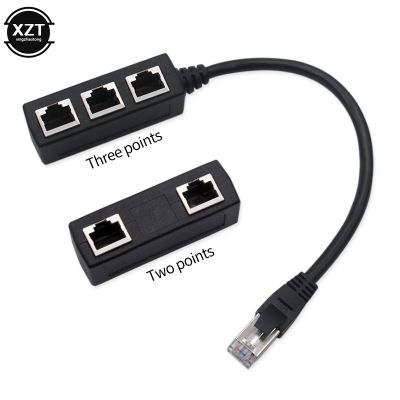 【CW】 RJ45 Splitter LAN Ethernet Network Cable for Networking Extension 1 Male to 2/3 Female adapter