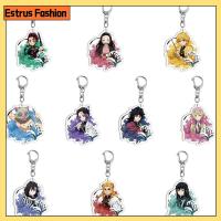 ESTRUS FASHION อะคริลิค อะนิเมะ จี้ นักล่าปีศาจ พวงกุญแจ Kimetsu คามาโดะ ทันจิโร่