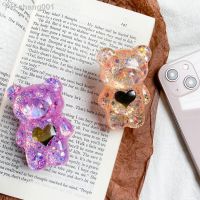 Lightweight Mobile Phone Grip Holder Reusable Self-adhesive Useful Cute Bear Doll Phone Holder Griptok Support