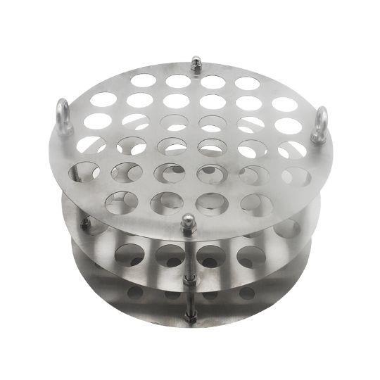 oil-bath-test-tube-rack-32-holes-round-high-temperature-resistant-stainless-steel-water-bath-pot-test-tube-rack-can-be-customized-size-package-general-ticket