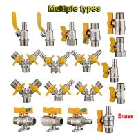 [HOT DUlQWBVNN 560] อากาศก๊าซเชื้อเพลิงสายปิดบอลวาล์วทองเหลืองอุปกรณ์ท่อกระทู้เชื่อมต่อ Y รูปสามทางจับวาล์ว