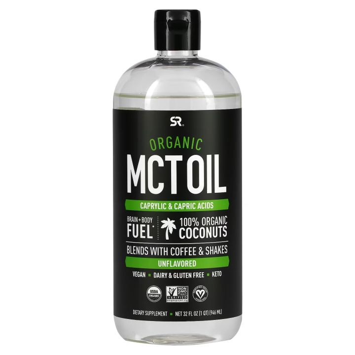 [PRE-ORDER] SPORTS RESEARCH ORGANIC MCT OIL UNFLAVORED 946ML - CAPRYLIC ...