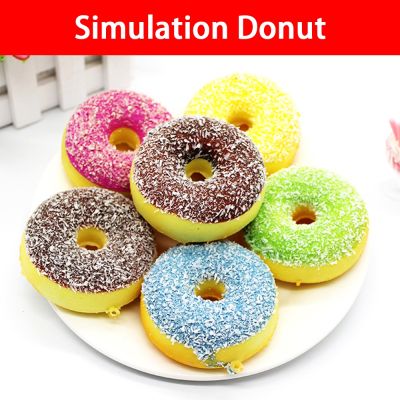 【CW】 Cute Artificial Donut IceCake Dessert Fake FoodCakeTea TableOrnament Pendant Photography Prop