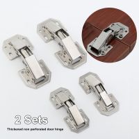 1 Pair 90° Concealed Folding Steel Hinges Screw Door Kitchen Cabinet Cupboard Sprung Unsprung Spacer Plates Self Locking Tool