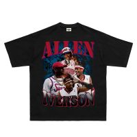 ↯[Yootaaa] เสื้อยืดแขนสั้น ผ้าฝ้าย ทรงหลวม ลาย NBA Allen Ezail Iverson Philadelphia 76ers สไตล์ฮิปฮอป 2022