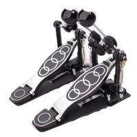 Dual Pedal Two Chain Drive Percussion Hardware Two Chain Double Kick Drum Pedal สำหรับคนรักกลองอิเล็กทรอนิกส์ Jazz Drummers