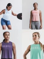 MASTER BUNNY NOBULL Womens 2023 Season Warm Color Short Vest CROSSFIT Sports Fitness Slim Yoga Breathable Shirt