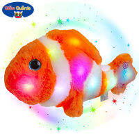 Hot Glow Guards 30ซม. LED ตุ๊กตาสัตว์ Orange Fish Light-Up หมอนนุ่ม Plush ของเล่น Night Lights วันเกิดสำหรับเด็กผู้หญิงของเล่นเด็ก