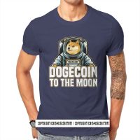 Bitcoin Cryptocurrency Art Dogecoin To The Moon Classic T Shirt Vintage Graphic Top Quality Tshirt Loose Crew Neck Men Clothes 【Size S-4XL-5XL-6XL】