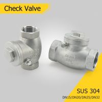 1/2" 3/4" 1" 1-1/4" Stainless Steel 304 Horizontal Check Valve Female Thread Non-return DN15 DN20 DN25