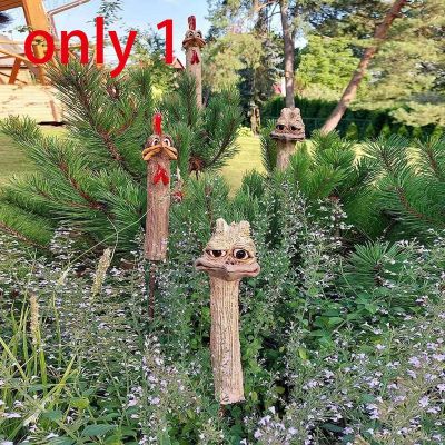 1Pc Garden Patio Resin Decorative Fun Hidden Chicken Garden Decoration This Funny Chicken Will Liven Up Your Garden Funny Long Hidden Chicken