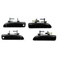 4 Piece Exterior Outside Door Handles Set Car Accessories Black New for 2001-2005