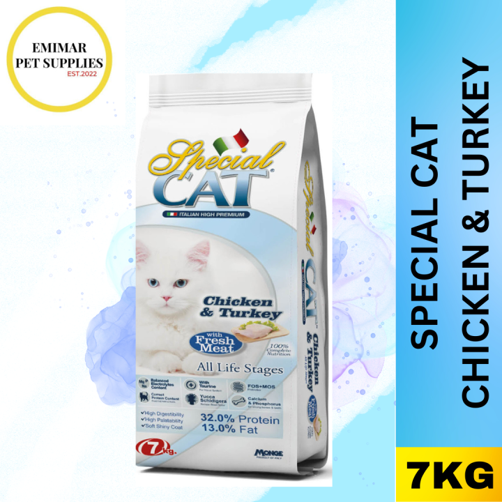 Monge Special Cat 7kg Chicken And Turkey All Life Stages Dry Food Per Bag