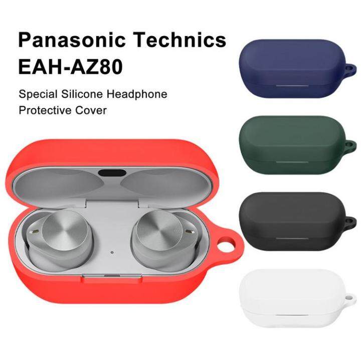 silicone-earphones-cover-anti-drop-dustproof-silicone-protective-sleeve-with-carabiner-for-panasonic-technics-eah-az80-bag-and-keychain-justifiable