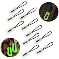 10Pcs Glow In The Dark Zipper Puller Head Anti-Lost Luminous Pull Zippers Replacement Cord For Jacket Coat Backpack Tent Pendant