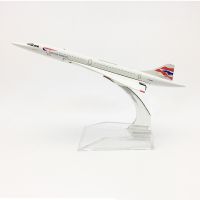 โมเดลเครื่องบิน BRITISH AIRWAYS CONCORDE ขนาด16 cm ทำด้วยเหล็ก สวย งานละเอียด มีขาตั้งโชว์ให้ เหมาะในการให้เป็นของขวัญ ของเล่น ตั้งโชว์