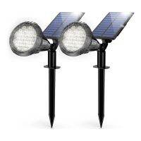 Solar Spot Lights Outdoor, Solar Outdoor Lights Auto On/Off IP67 Waterproof Solar Yard Spotlight Landscape