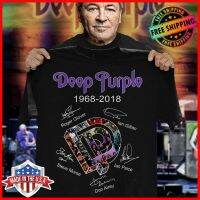 Hot sale The deep purple band graphic Mens 100% Cotton Round Neck Short Sleeve T-Shirt  Adult clothes