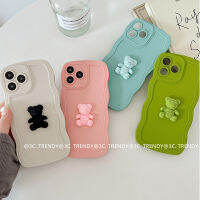 Phone Case เคส Realme C51 C53 NFC ลายคลื่นสีทึบ3D หมีเคสโทรศัพท์ RealmeC51 RealmeC53ซิลิโคนนิ่ม2023