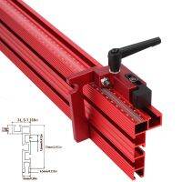 40CM 75 Type Red Aluminum Profile Router Fence Multi T-Track Table Saw Fence Woodworking T-Slot Miter Track Fence Stopper Hand Tool Parts Accessories