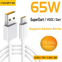 Original Realme Superdart Fast ChargeสายUsbประเภทCสำหรับRealme Gt2 Pro 8 Neo 2T 2 Narzo 30 Pro 5G 65W 6.5A Vooc Realmi X7 Pro-JHU STORE