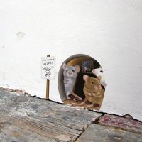 【LZ】﹍  Realistic Mouse Hole Wall Stickers for Corner Stairs Funny Cute Mouse Home Decorative Wall Decals Decorative Stickers