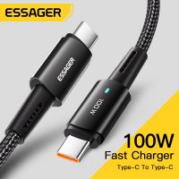 สาย USB C 100W PD QC 4.0 3.0 USB ชนิด C สายชาร์จเร็ว Type C เหมาะสำหรับ Xiaomi Poco Macbook Pro เหมาะสำหรับสายชาร์จ Samsung