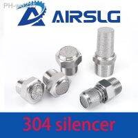 304 316 stainless steel silencer pagoda flat head noise reduction silencer BSLM BLMsolenoid valve mute connector