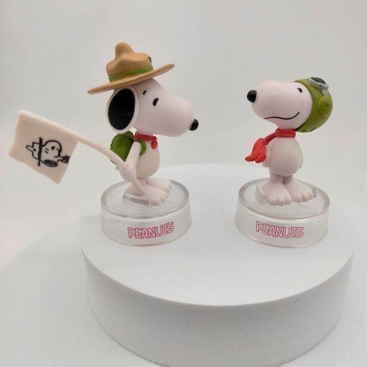 cool-ใหม่-โมเดลตุ๊กตาฟิกเกอร์-snoopy-beagle-dog-น่ารัก-สีขาว-ของเล่น-ของสะสม-ตกแต่งรถยนต์-สําหรับเด็ก-5-ชิ้น