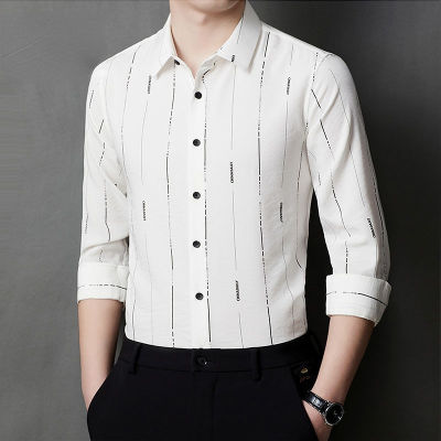 เสื้อเชิ้ตที่เป็นทางการ ฤดูร้อนสไตล์เกาหลี เสื้อเชิ้ตผู้ชาย มีหลายสีให้เลือก เสื้อเชิ้ตสีขาว เสื้อเชิ้ตผู้ชาย เสื้อแขนยาว