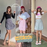 COD DSFGRETGRYTWE ✨Wrap Skirt กระโปรงป้ายหน้าผูกโบว์ กระโปรงผ้าผูกรอบตัว ลายน่ารักมาก