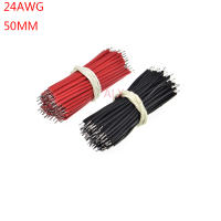 100PCS 24AWG ยาว 50 มม.ชุบดีบุก Breadboard สายจัมเปอร์ยืดหยุ่นสองปลาย PVC ตัวนำอิเล็กทรอนิกส์สำหรับ PCB-GGHJY STORE