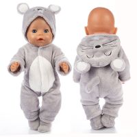 2pcs/set Suit Shoes Dolls Outfit For 43cm Baby Doll Cute Jumpers Rompers 17 Inch Doll Clothesdoll accessory.