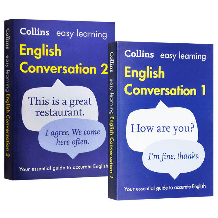 2Pcs Collins Easy Learning English Conversation Book Original Language