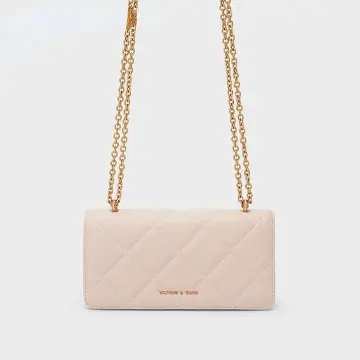 Charles Keith Chain Shoulder Bag Diamond Bag Beige Up To 60% Off
