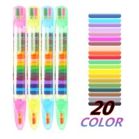 20 Colors Childrens Drawing Color Pencil Crayons 2023 Creative Funny Stationery Cute Graffiti Oil Painting Stick Colour Pen