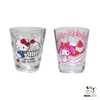 Cup Glass Hello Kitty My Melody Sanrio แก้วน้ำเฮลโลคิตตี้ มายเมโลดี้ ลายการ์ตูนซานริโอ