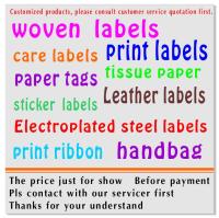 Customized DIY printed 500pcs main label clothing garment clothes tags washable woven labels brand name labels logo woven tags