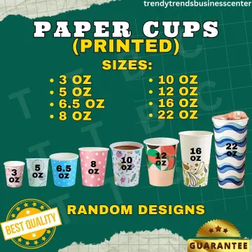 Paper Cup 3oz 5oz Plain White Disposable Party Cups 50pcs per pack